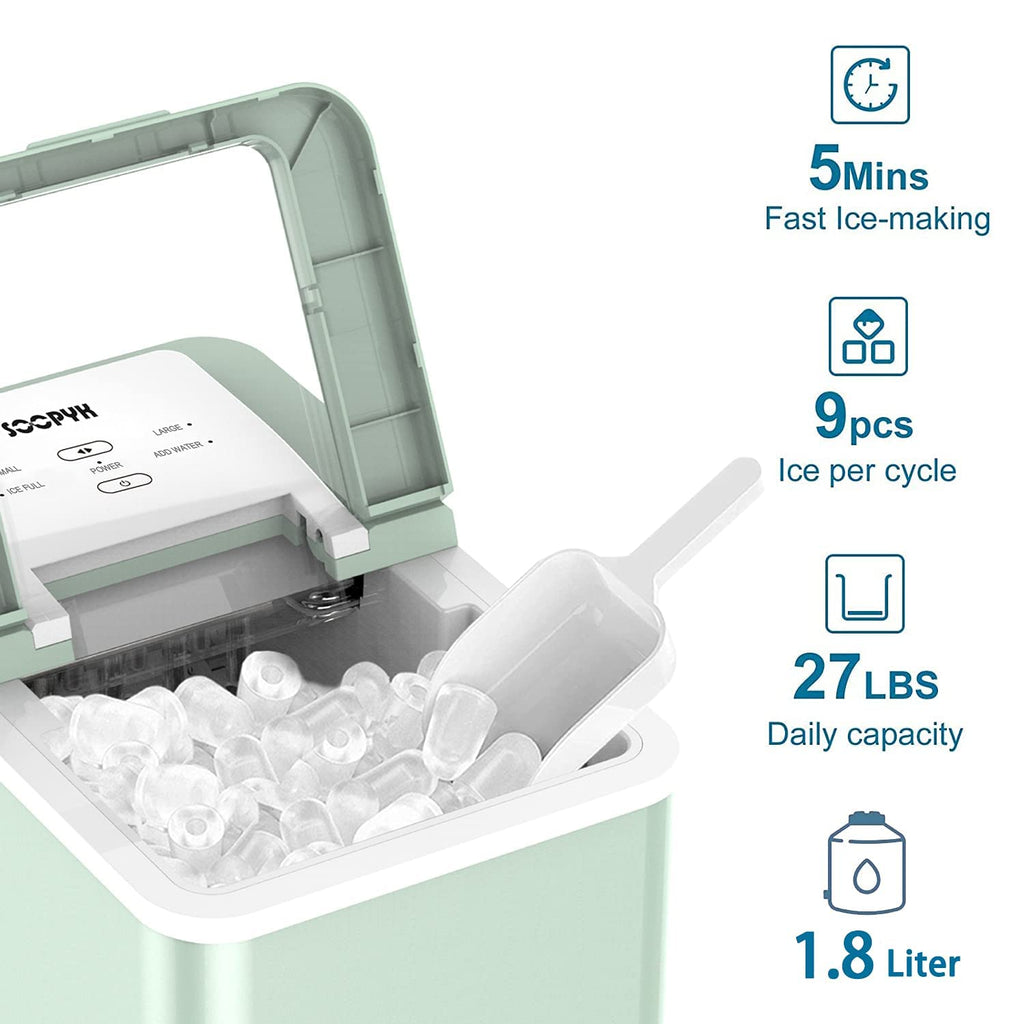 Countertop Ice Maker Machine, 26LBS in 24 Hours, Self-Clean 1.8L Portable Ice Maker with Ice Scoop and Basket C88580