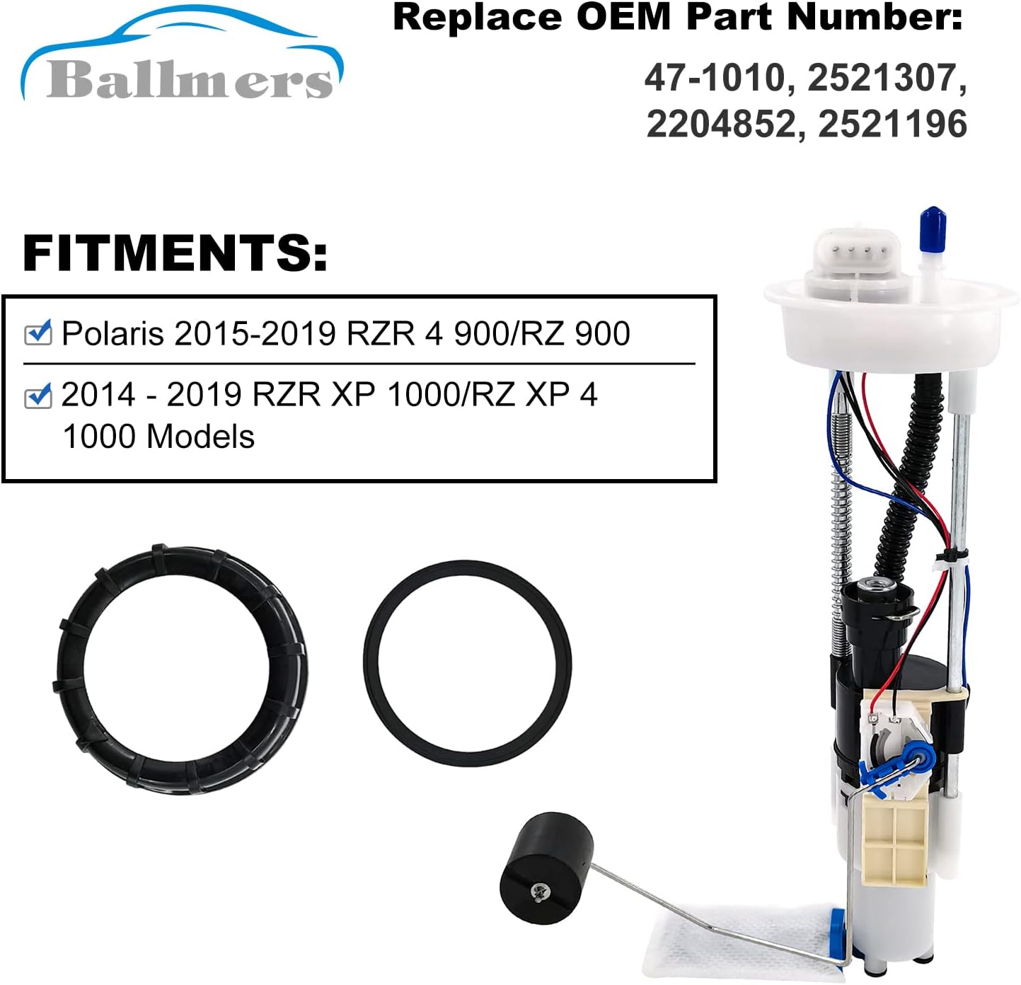 Electric Fuel Pump Assembly Pack of 2 V66248