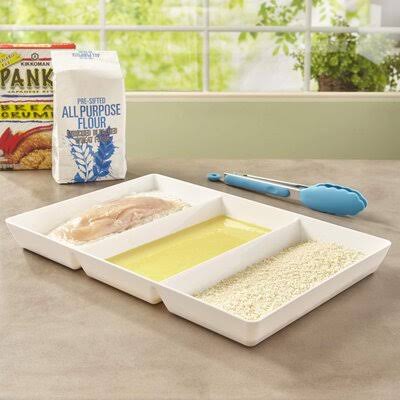 White 3-Section Serving Tray Set of 3 K225