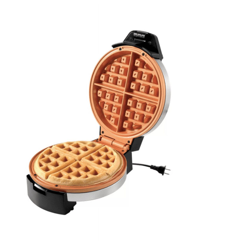 Black/Stainless Steel Electric Waffle Maker M176085