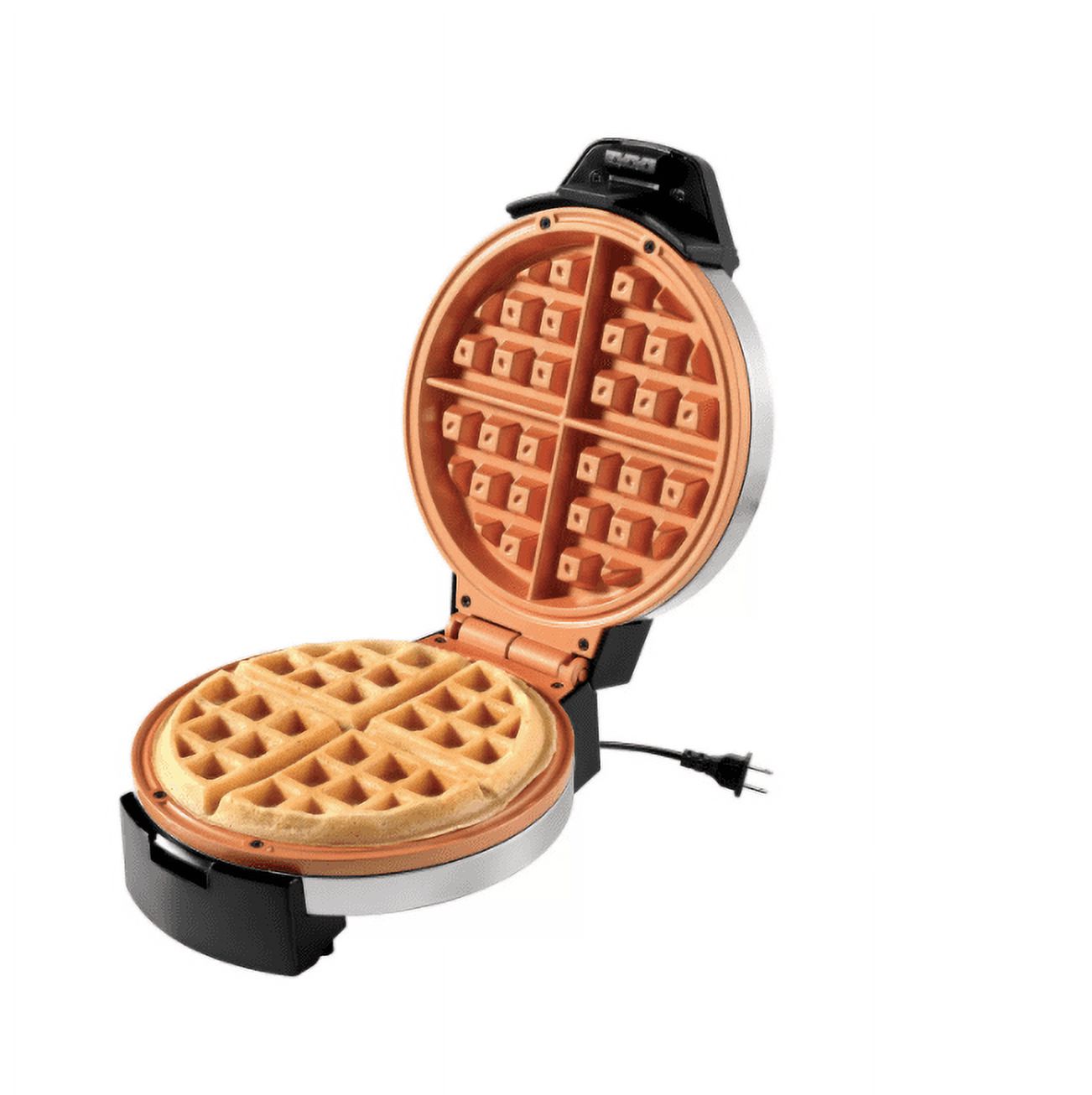 Black/Stainless Steel Electric Waffle Maker M176085