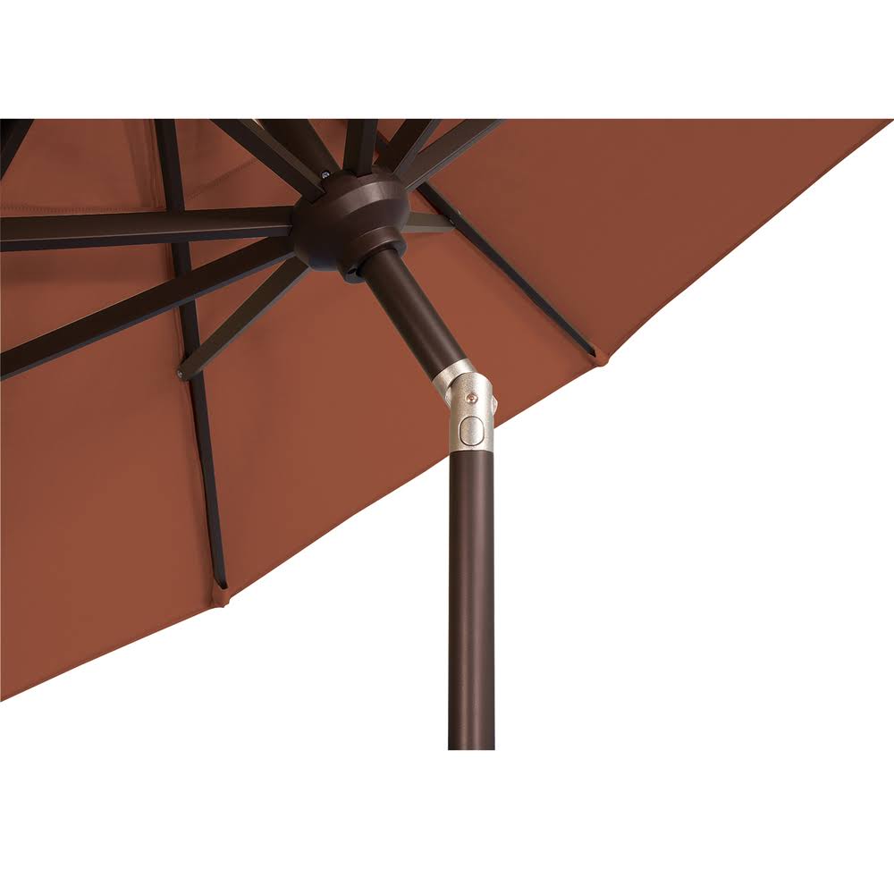 Bronze 9 ft. Octagon Sunbrella Push Button Tilt Umbrella F23477