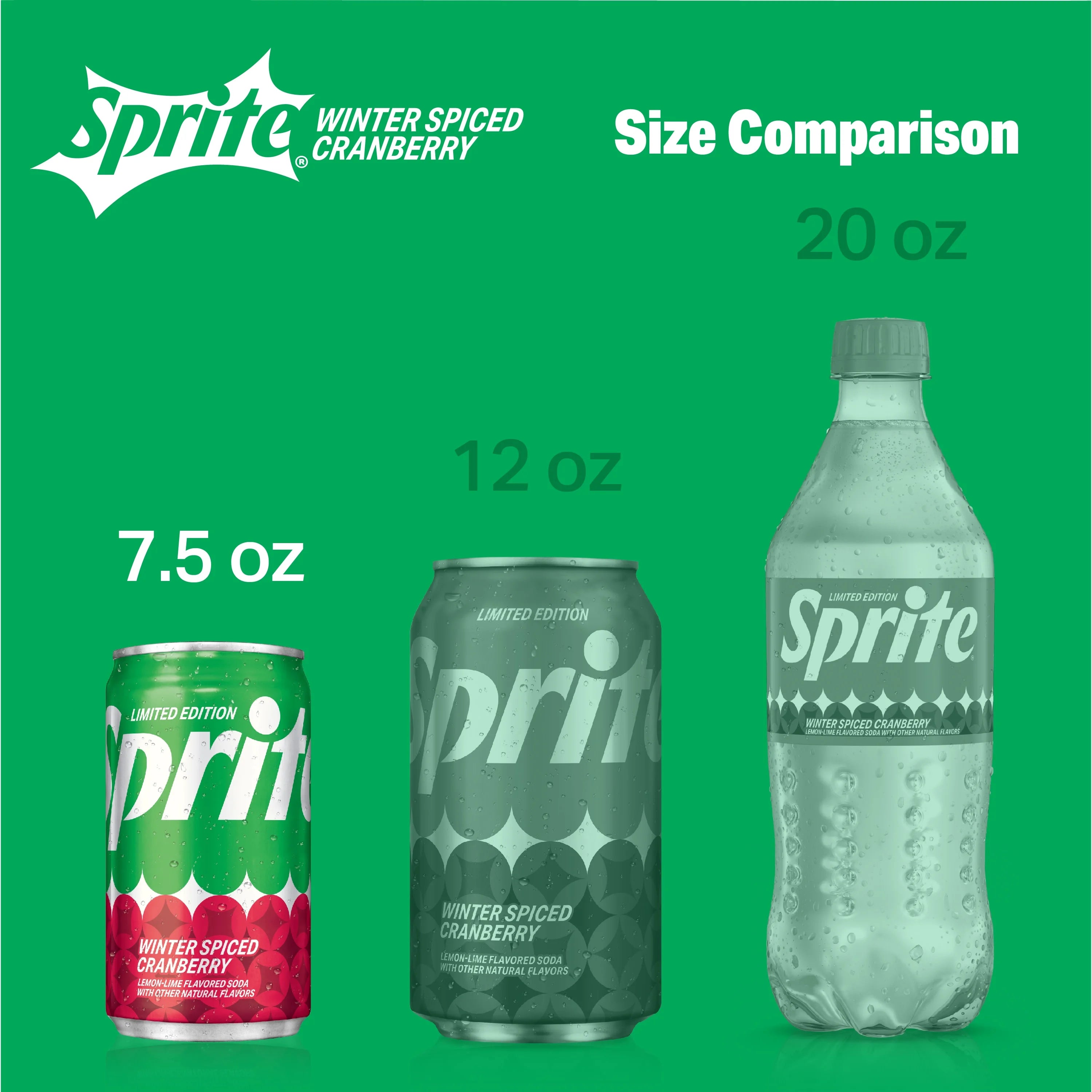 7.5 fl oz 6 Pack Cranberry Lemon Lime Soda Pop Soft Drink H11555