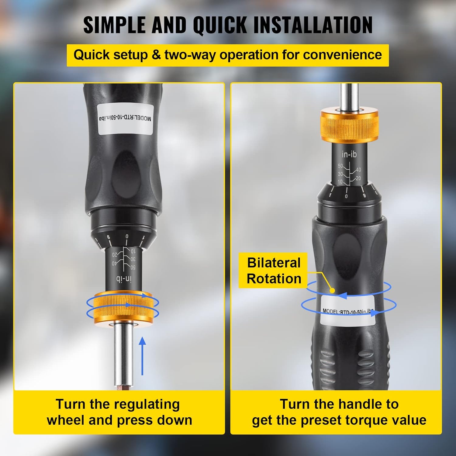 Torque Limiting Screwdriver 10-50 in-lbs Pack of 2 F58747