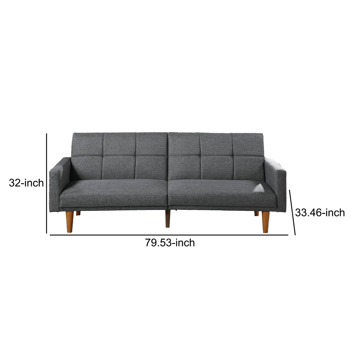 Light Gray Fabric Adjustable Sofa K921