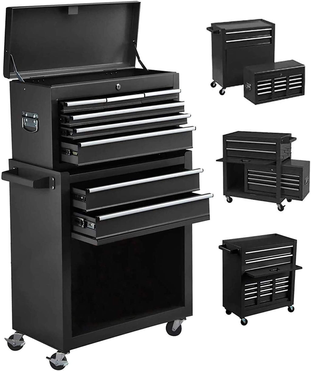 Orange 5 Drawer Rolling Tool Chest with Lock F94801
