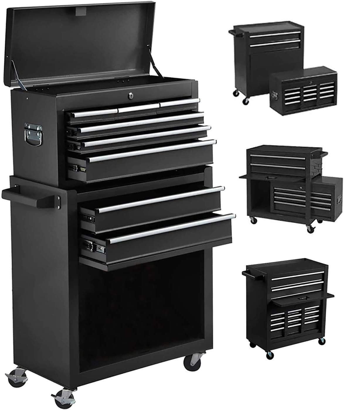 Orange 5 Drawer Rolling Tool Chest with Lock F94801