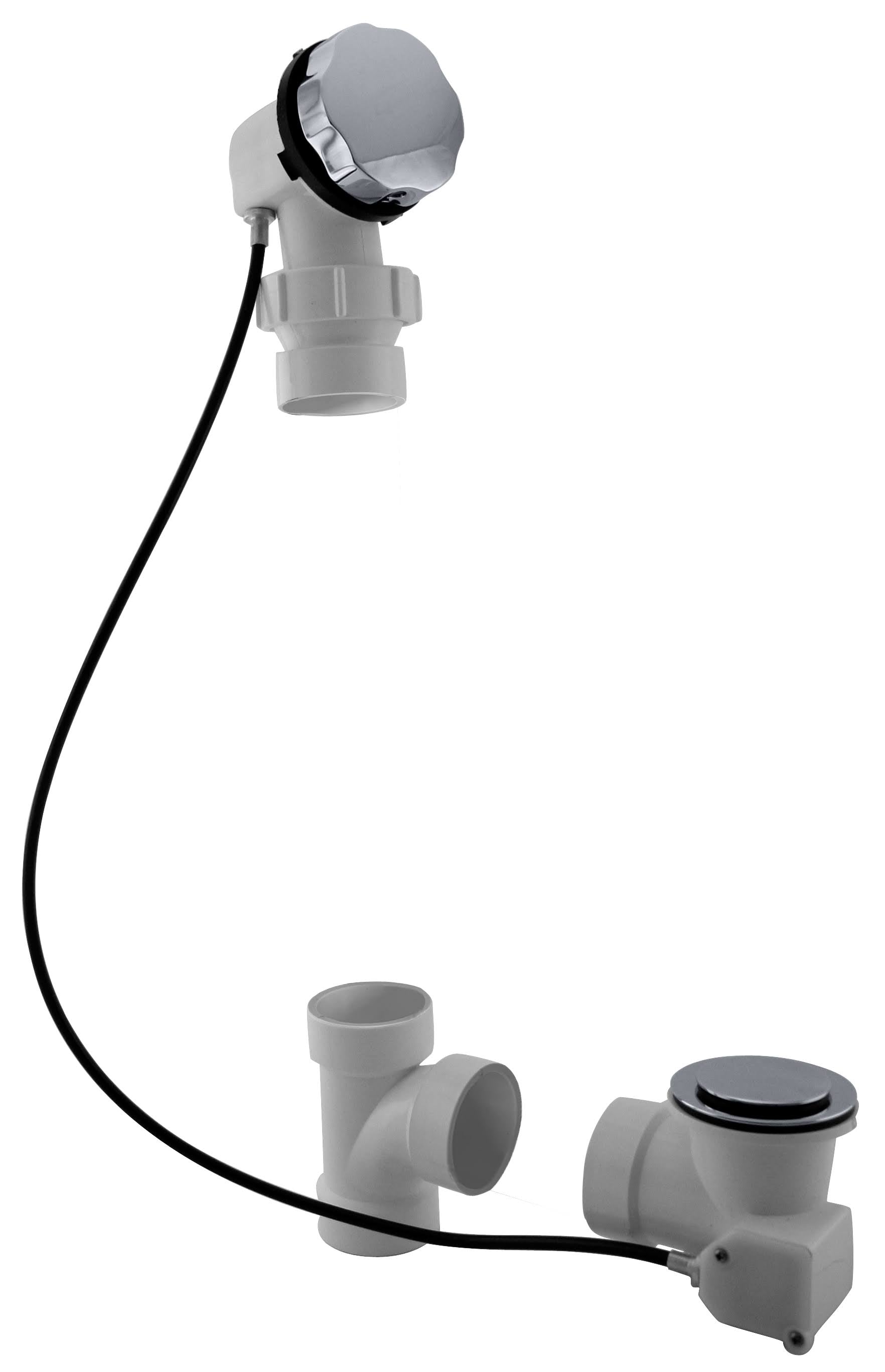 Polished Chrome PVC Cable Drive Bath Waste B3166