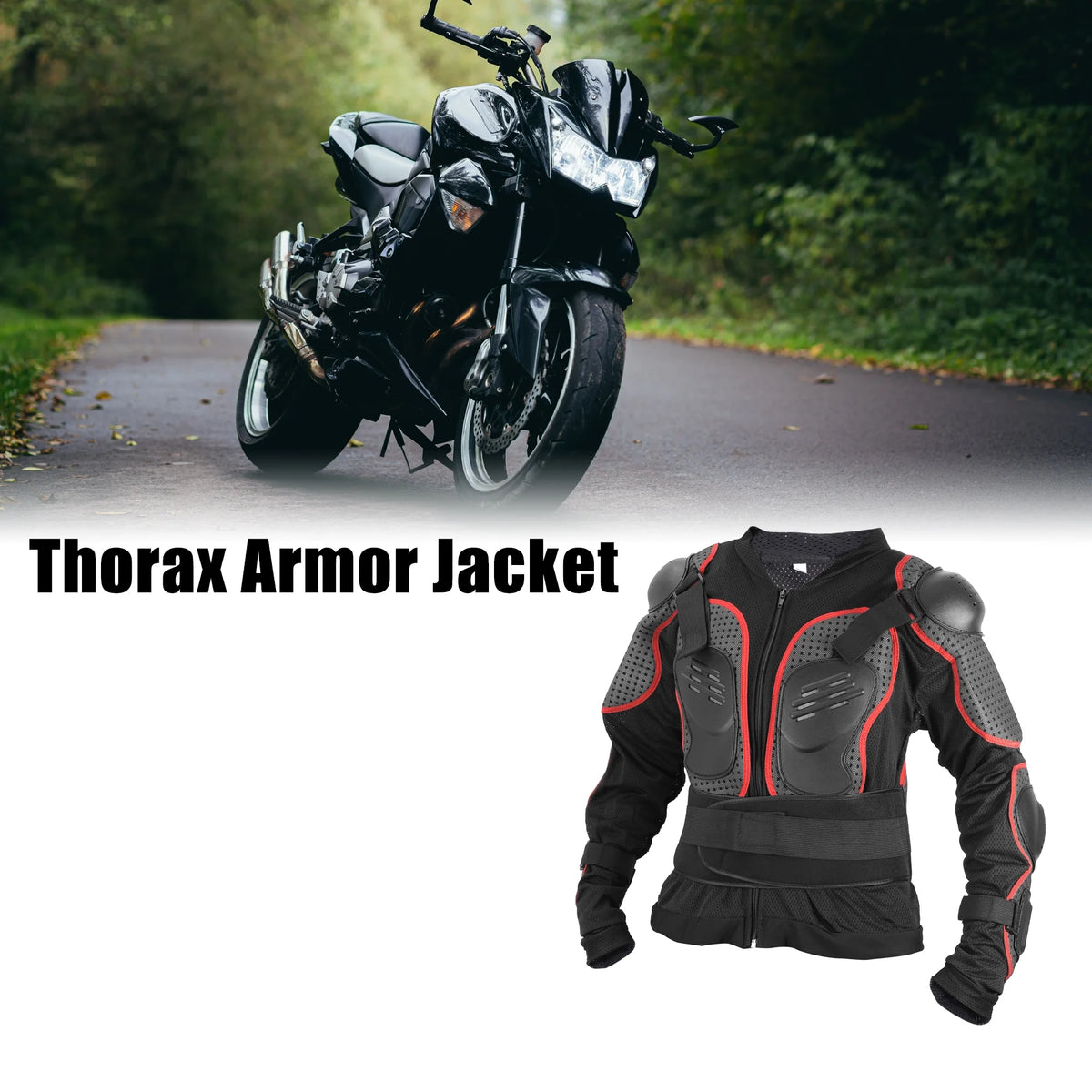 Red Dirt Bike Motorcycle Riding Protective Full Body Armor S7423
