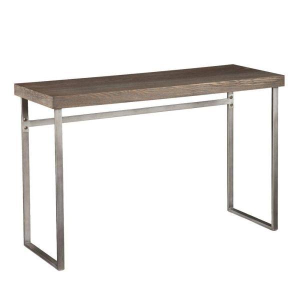 Burnt Oak Veneer Rectangle Wood Console Table K6919