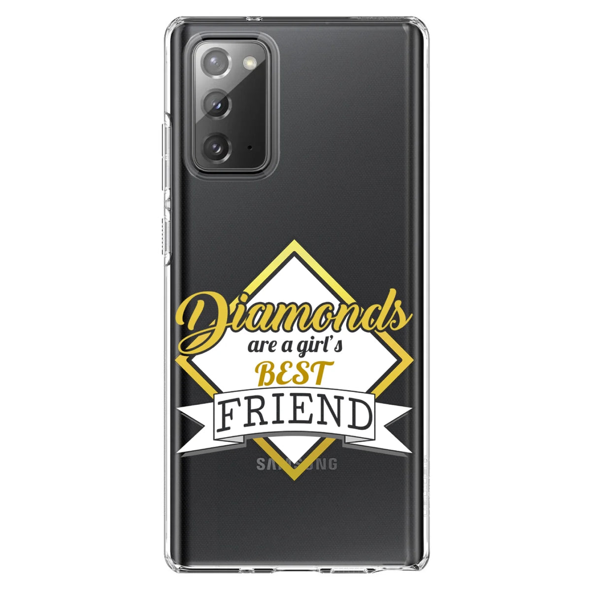 Clear Shockproof Hybrid Case for Samsung Galaxy Note 20 with TPU Bumper Acrylic Back Tempered Glass Screen Protector P834902
