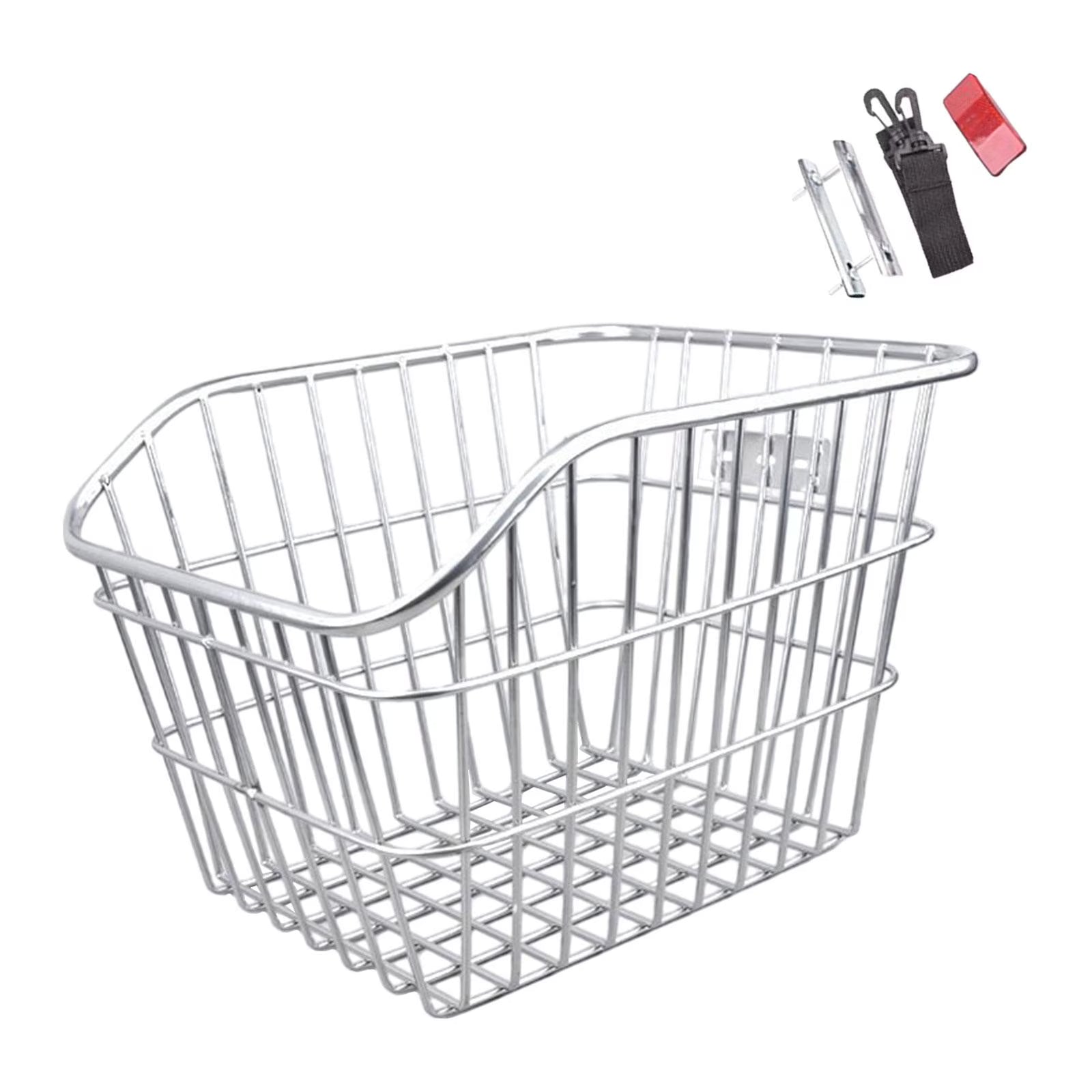 Rear Bike Basket Rack Heavy Duty Iron Wire Basket W636