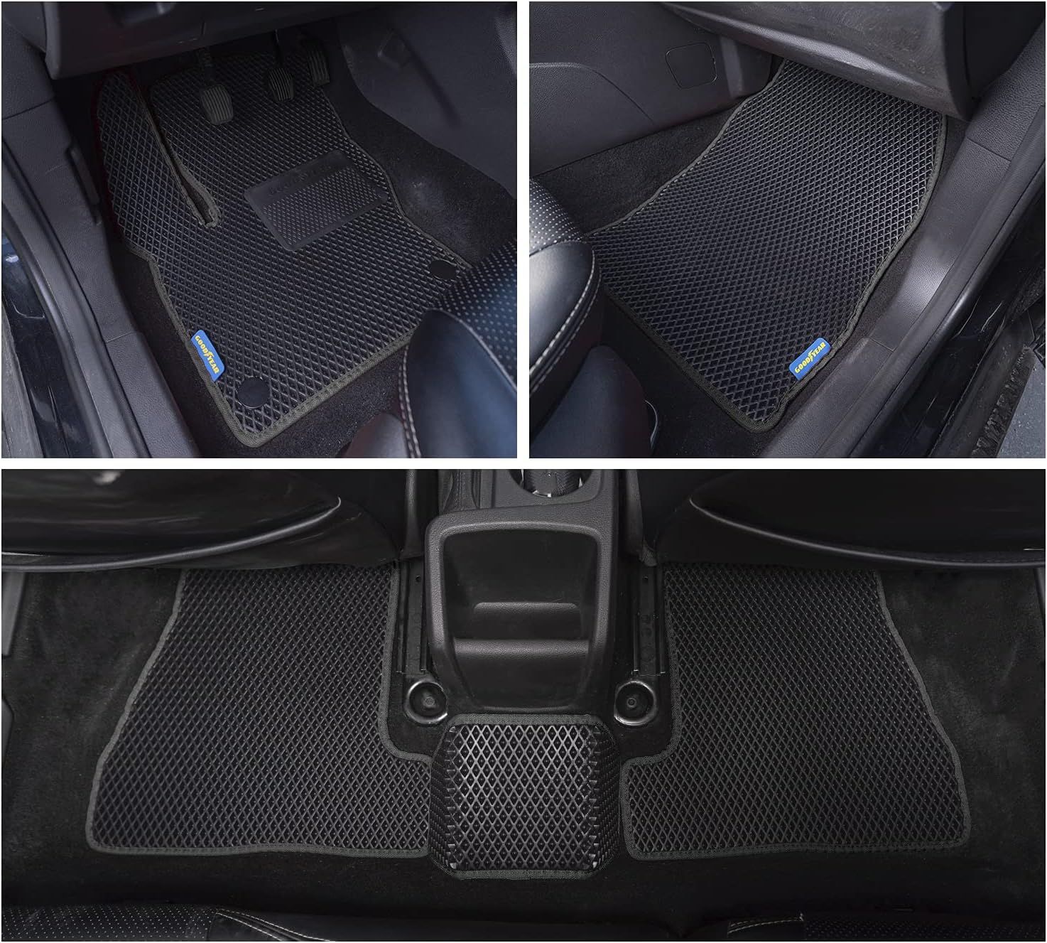 Black/Black 4 Pc. Car Floor Liners K816219