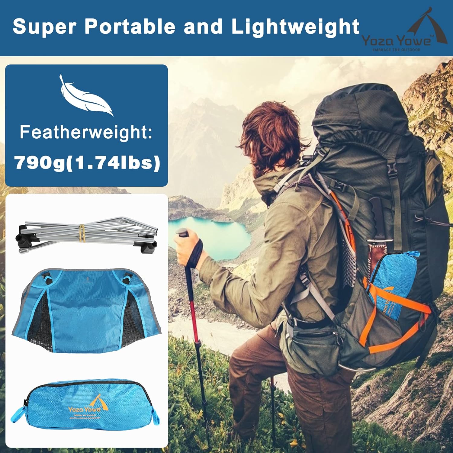 Compact Folding Camping Chair with Carry Bag P29417