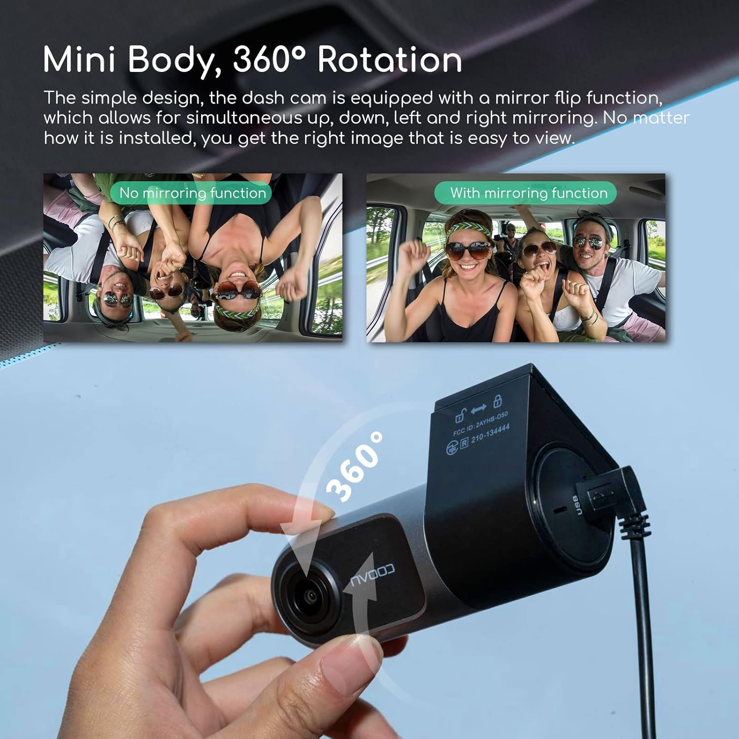 1080P FHD Dash Cam with Infrared Night Vision, Supercapacitor, Pack of 2 K136998