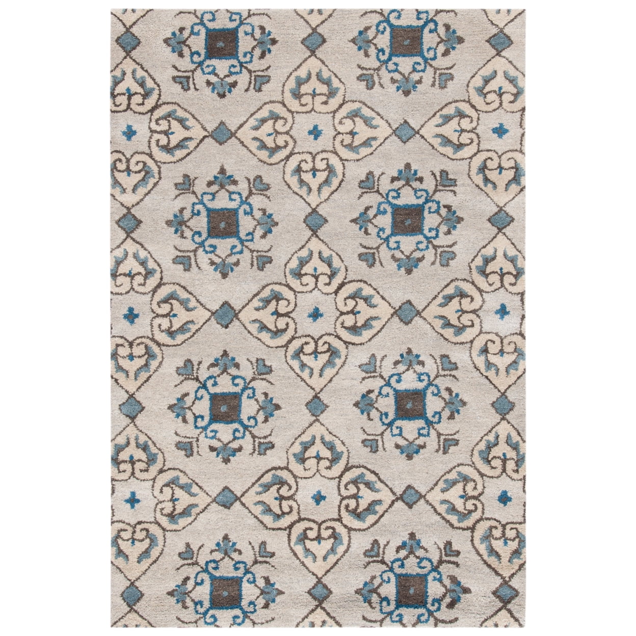 Beige Floral Area Rug, 2' x 3' V80990