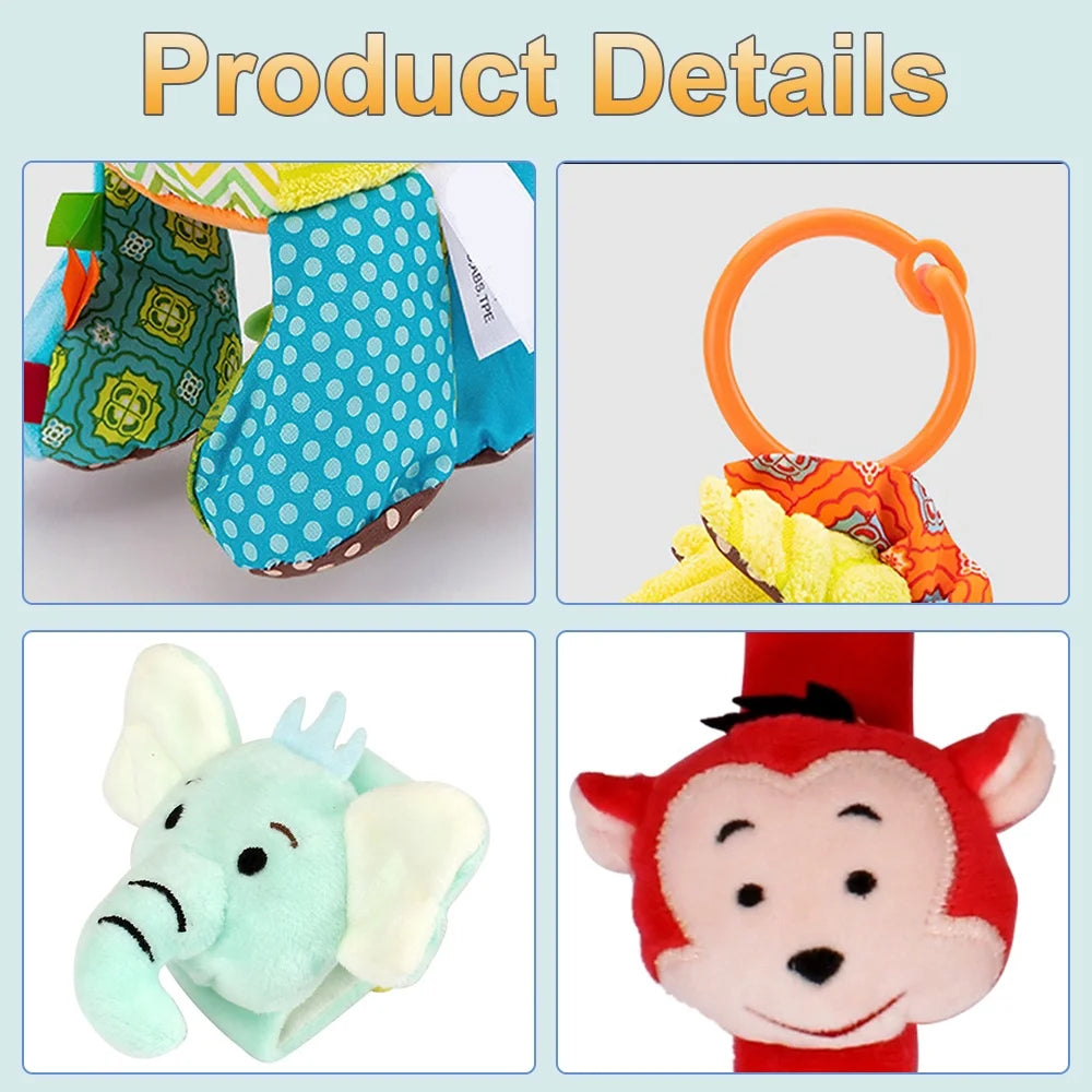 Baby Toys with Clip, Soft Arm Wrist Rattles G581526