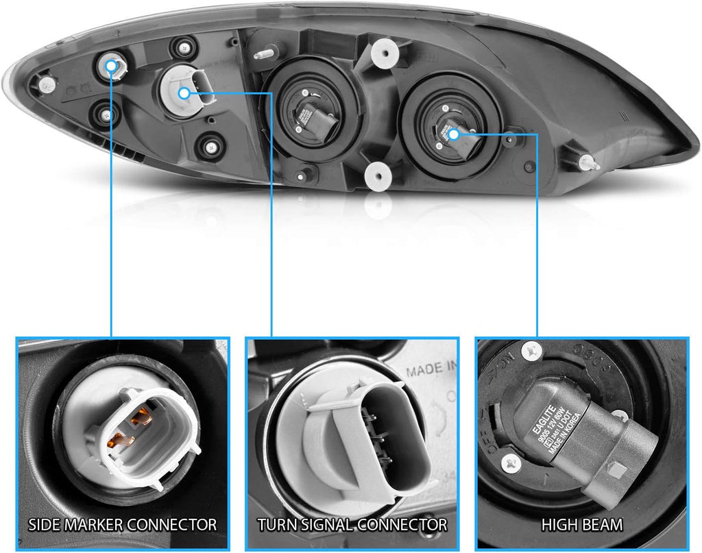 Black Replacement Headlights Set T98787
