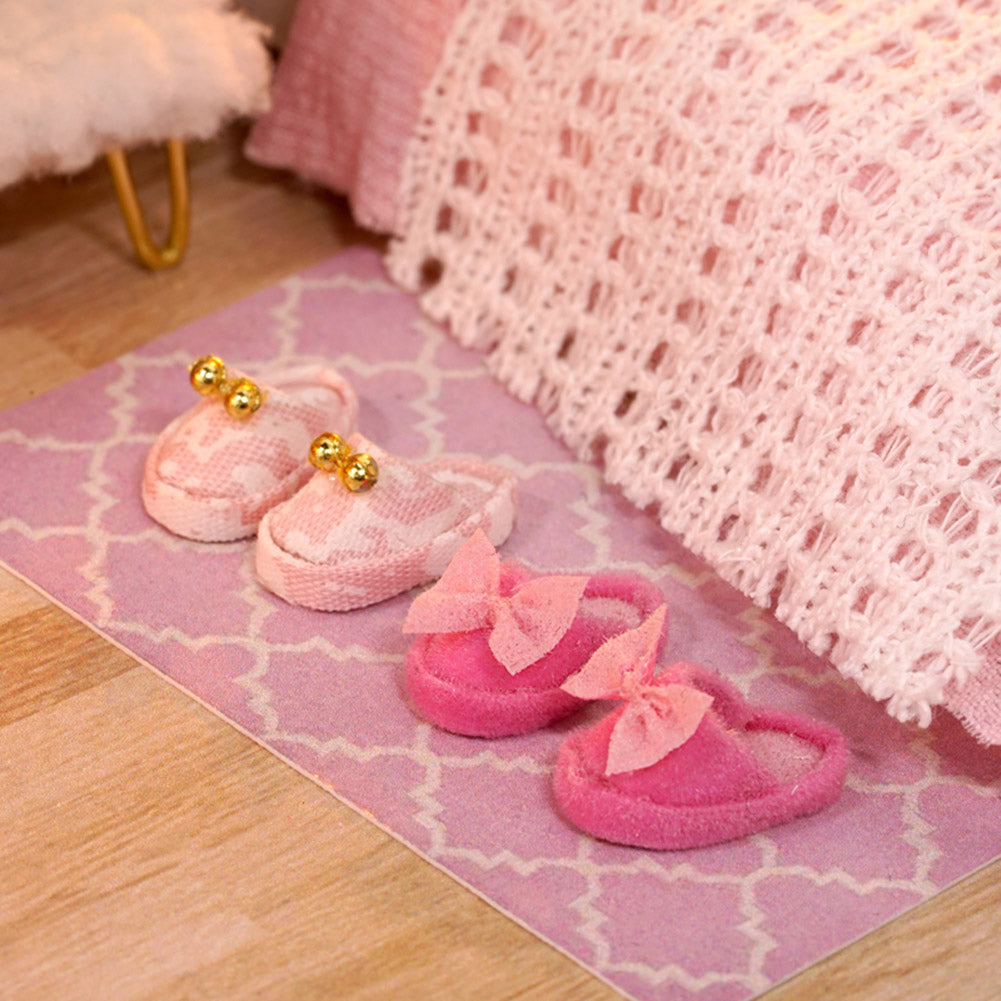 Pink Wooden Dollhouse Kit H2505