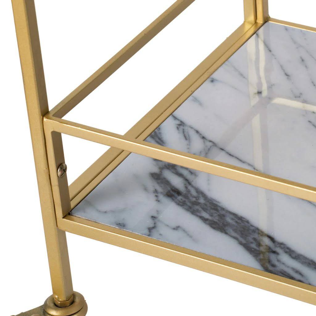 Polished Gold Iron Cart N63545
