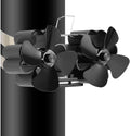 Heat Powered 8 Blade Wood Stove Fan, Black, Pack of 2 H3403