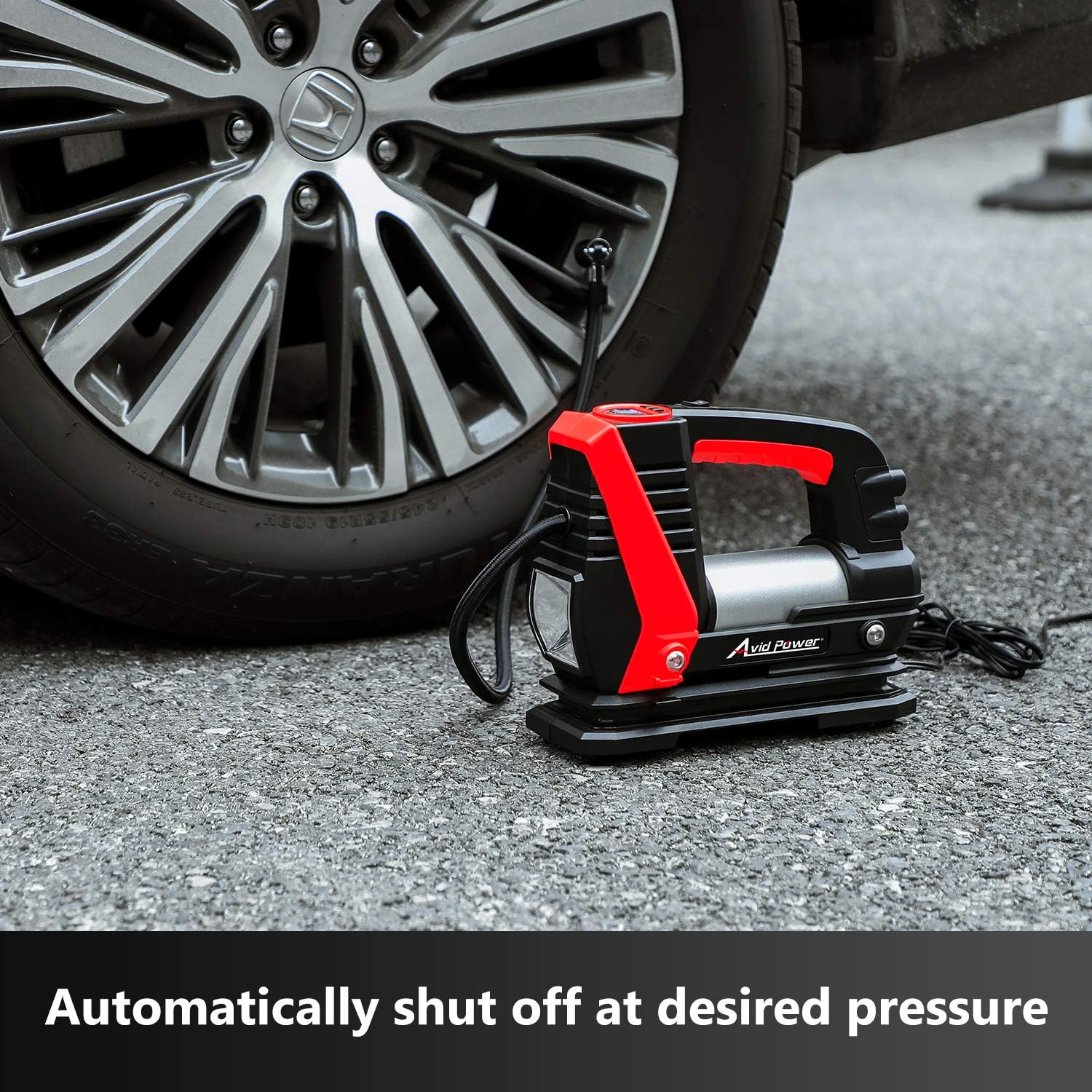 12V DC Portable Tire Inflator with Digital Pressure Gauge N364