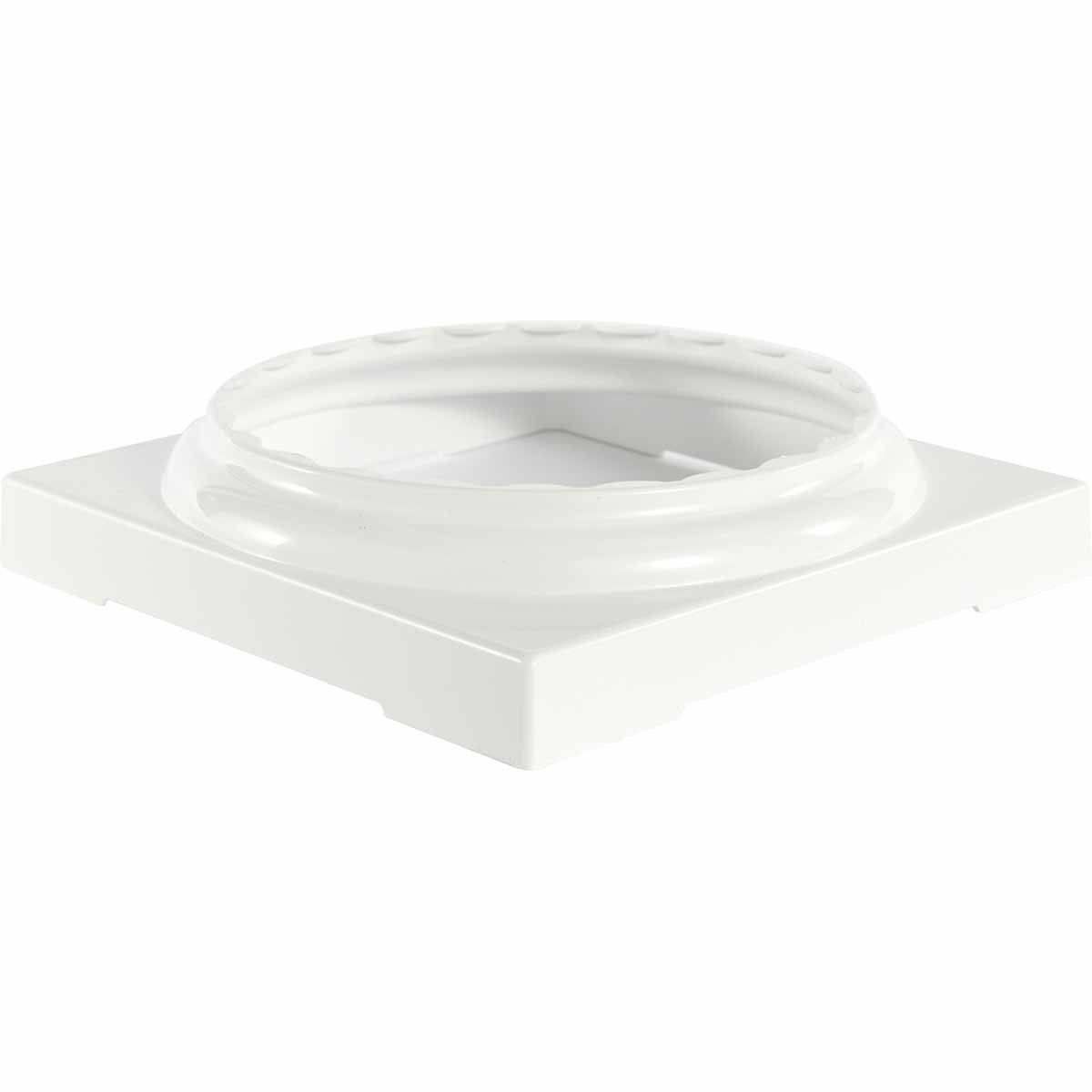 10x22 Fluted Round Columns Base Textured White N5224