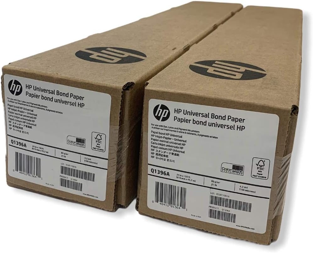 24" x 150' Bond Paper, Pack of 2 S7288