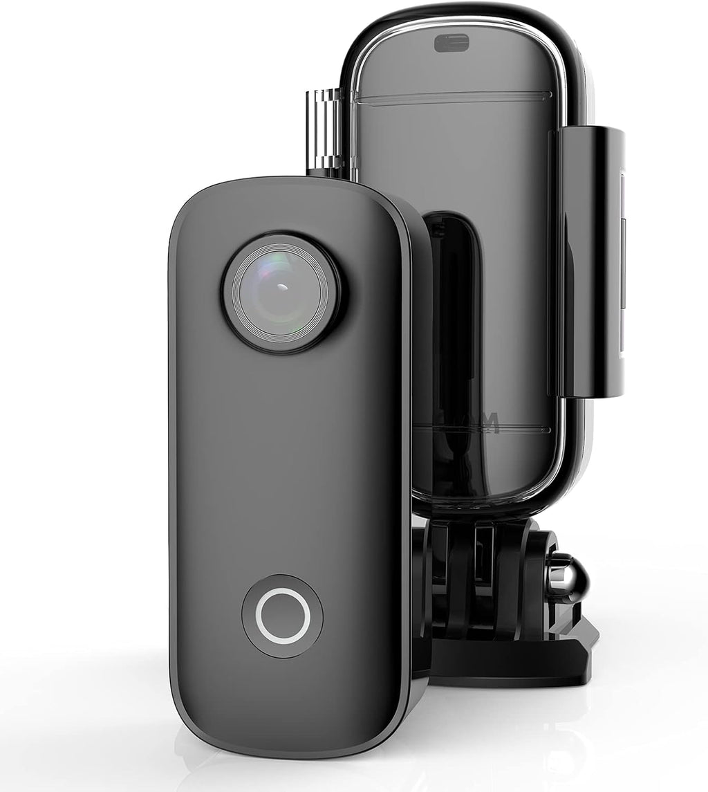 2 Pack 1080P 30FPS Waterproof Action Camera with Mounting Accessories M9824