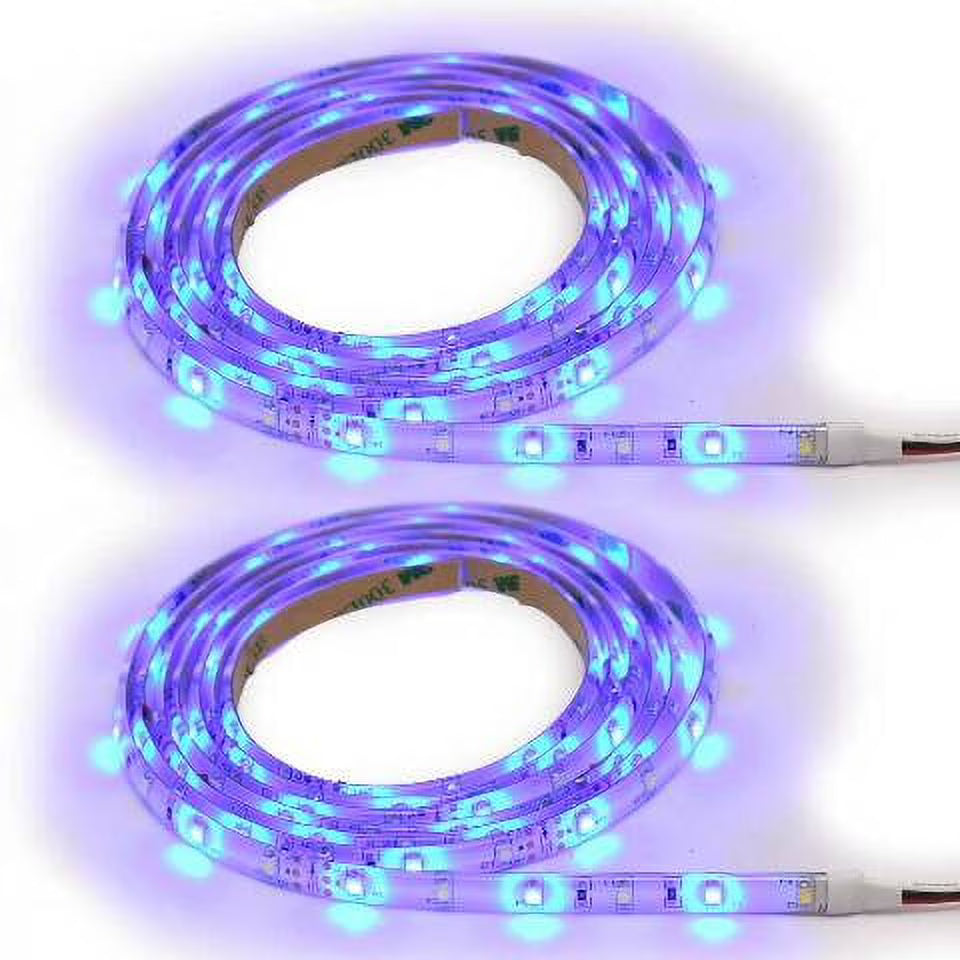 White Blue 12 FT LED Light Strip Kit O2659
