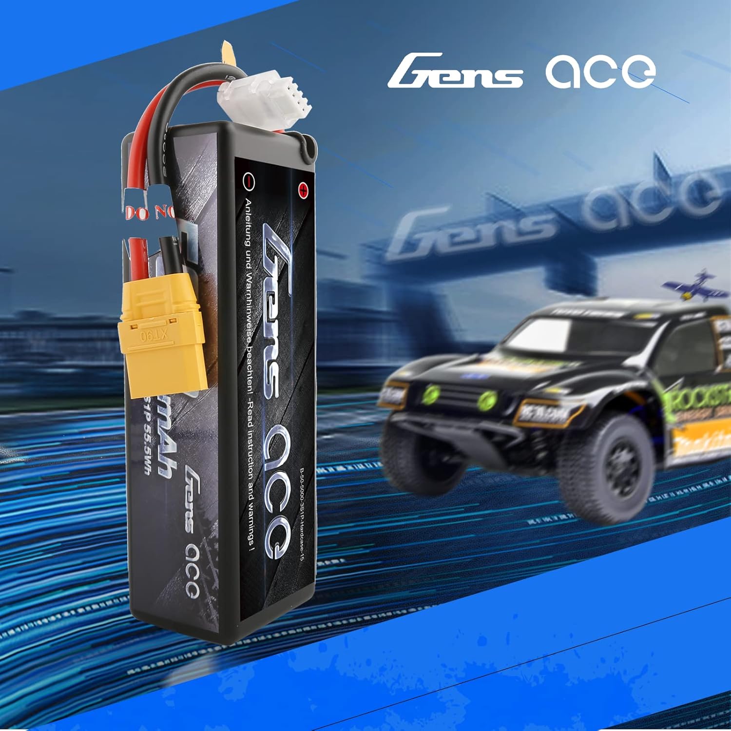 11.1V 5000mAh 3S 50C HardCase LiPo Battery with Deans Plug C932