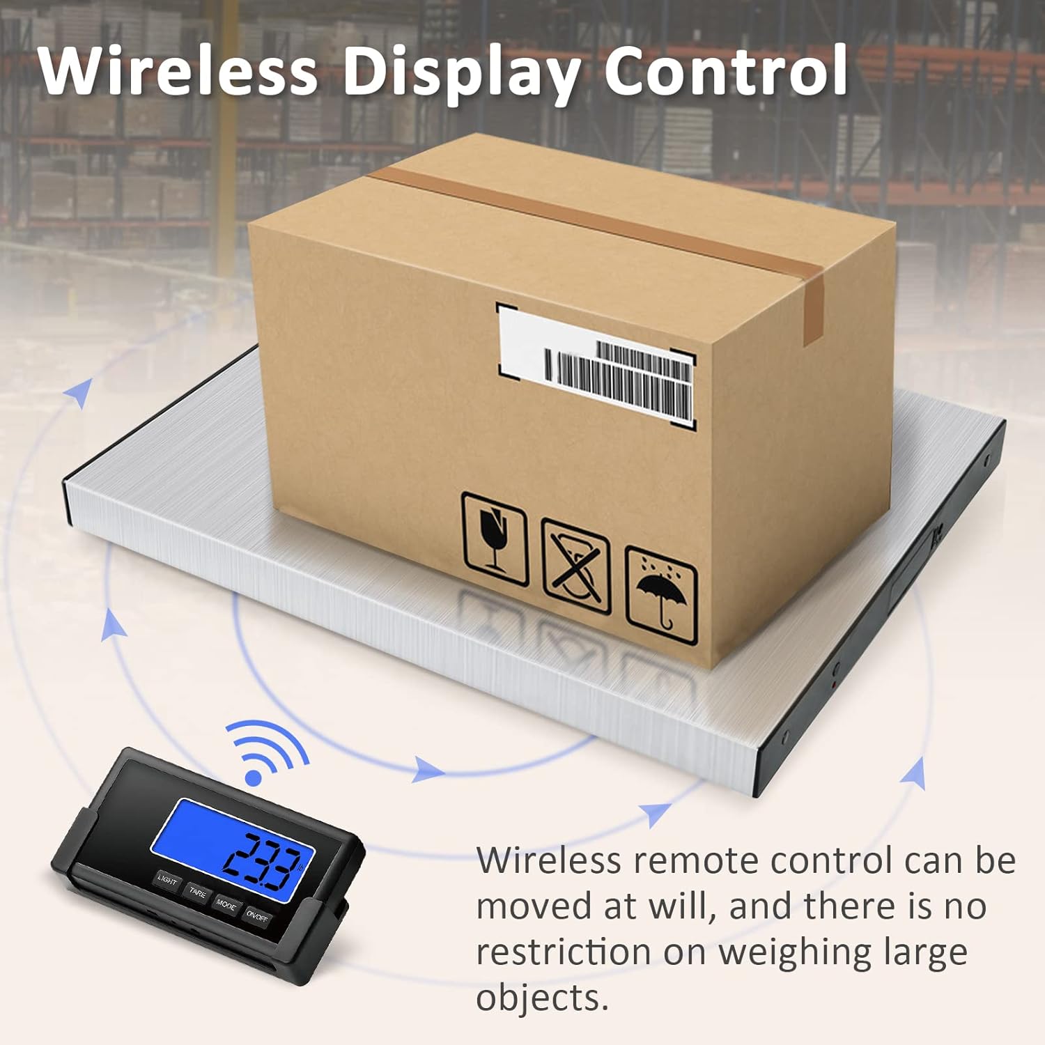 397lb Heavy Duty Postal Scale Stainless Steel with Wireless Displays, Pack of 2 X34375