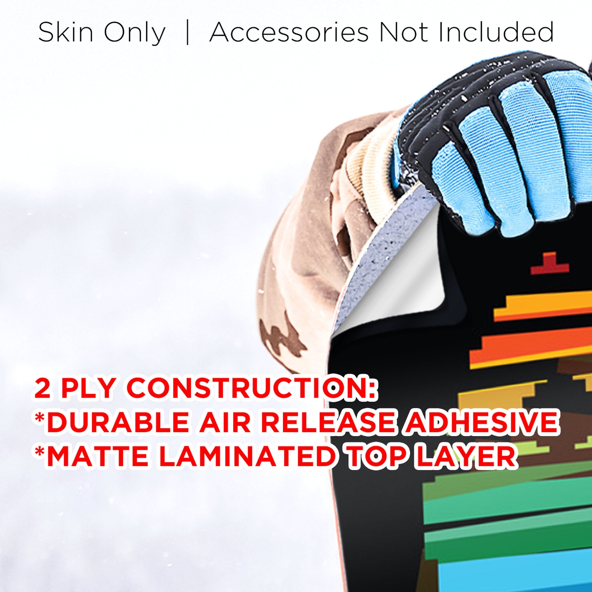 8 bit Pride Rocket Snowboard Wrap Sticker Skin Cover H986757