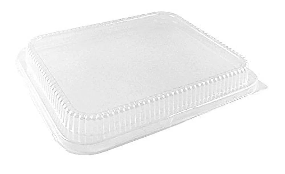 1/2 Half-Size Aluminum Foil Steam Table Pan 2 9/16" Deep with Clear Dome Lid (Pack of 20) E722757