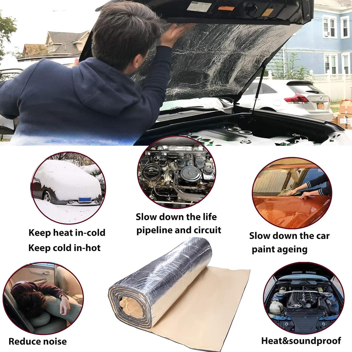 118"x 40" Thermal Sound Deadener Mat 1/4" Pack of 2 K883