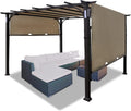 10'x10' Pergola Patio Gazebo Canopy Outdoor UV Resistant Heavy Duty O678