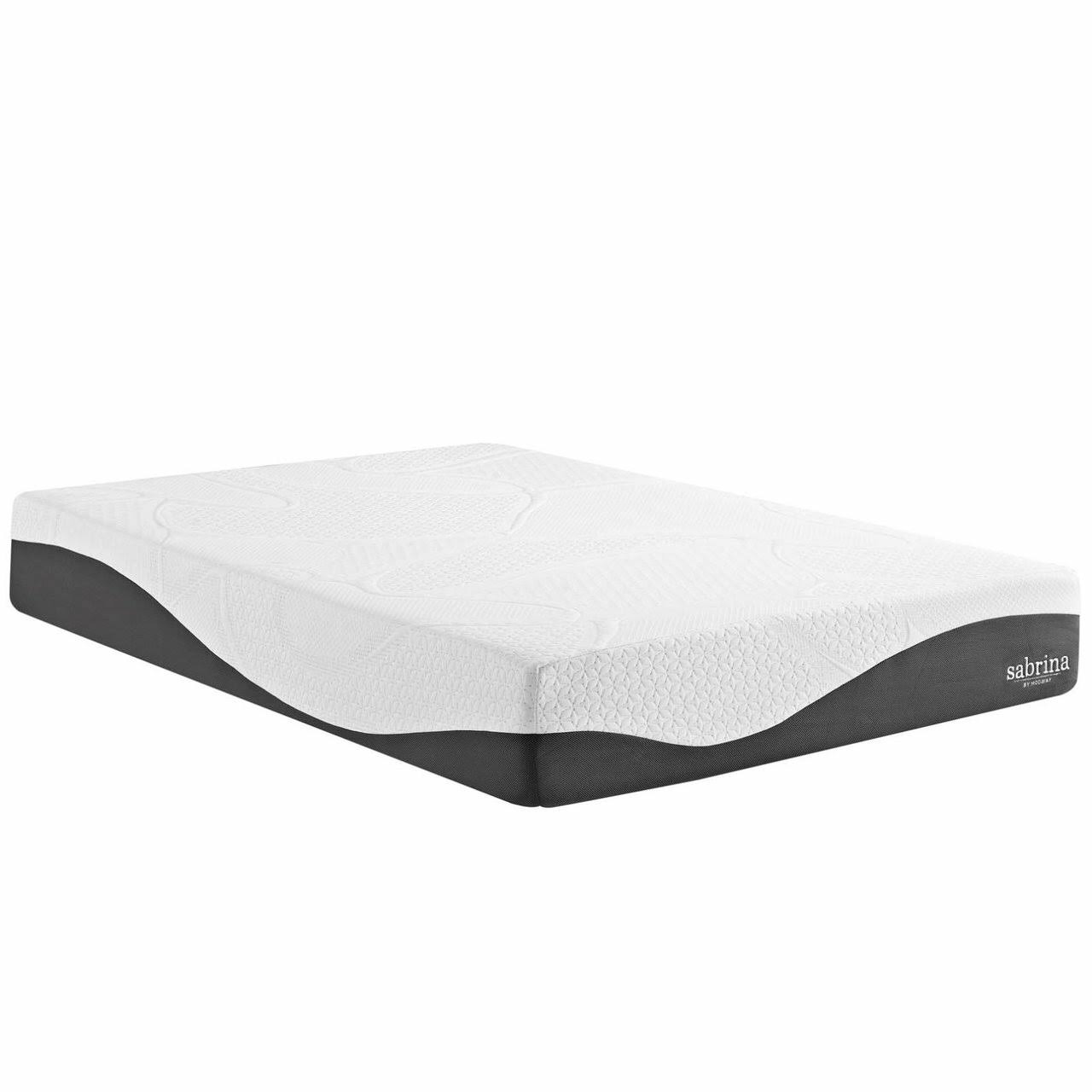 White Full Size 12inch Memory Foam Mattress T98847
