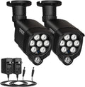 2Pack LED IR Illuminator Wide Angle 8-LEDs 90 Degree 100Ft IR Infrared Flood Light E6616