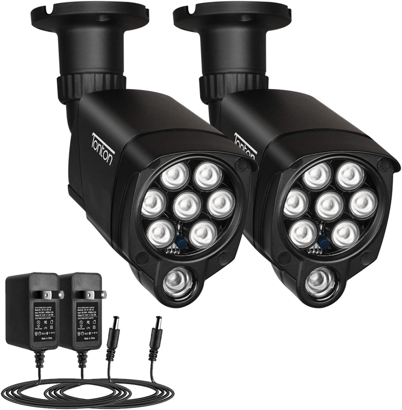 2Pack LED IR Illuminator Wide Angle 8-LEDs 90 Degree 100Ft IR Infrared Flood Light E6616