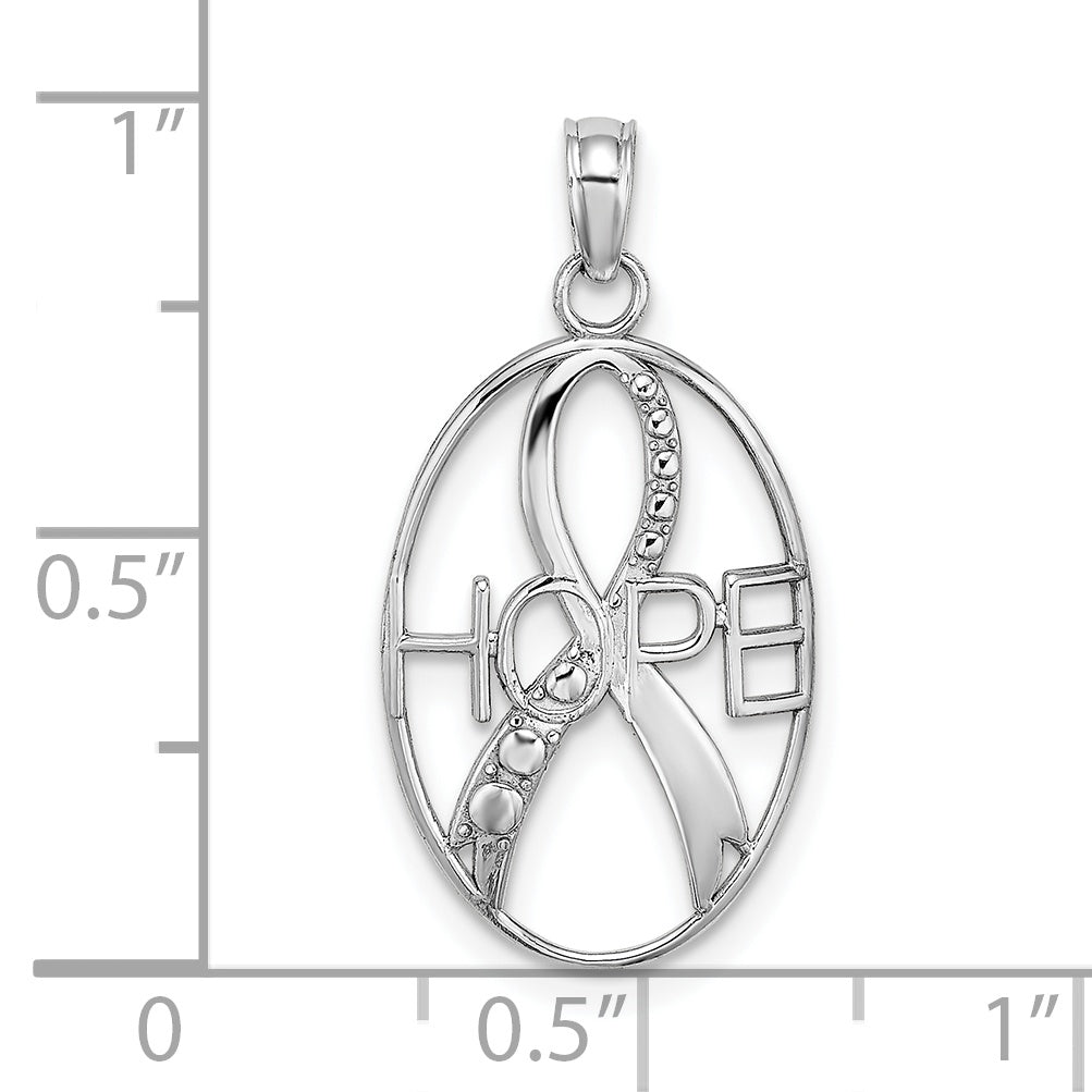10K White Gold Textured Charm J977