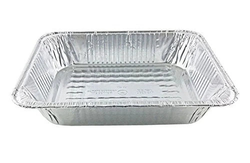 1/2 Half-Size Aluminum Foil Steam Table Pan 2 9/16" Deep with Clear Dome Lid (Pack of 20) E722757