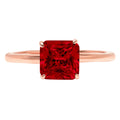 18K Rose Gold Solitaire Ring V71469