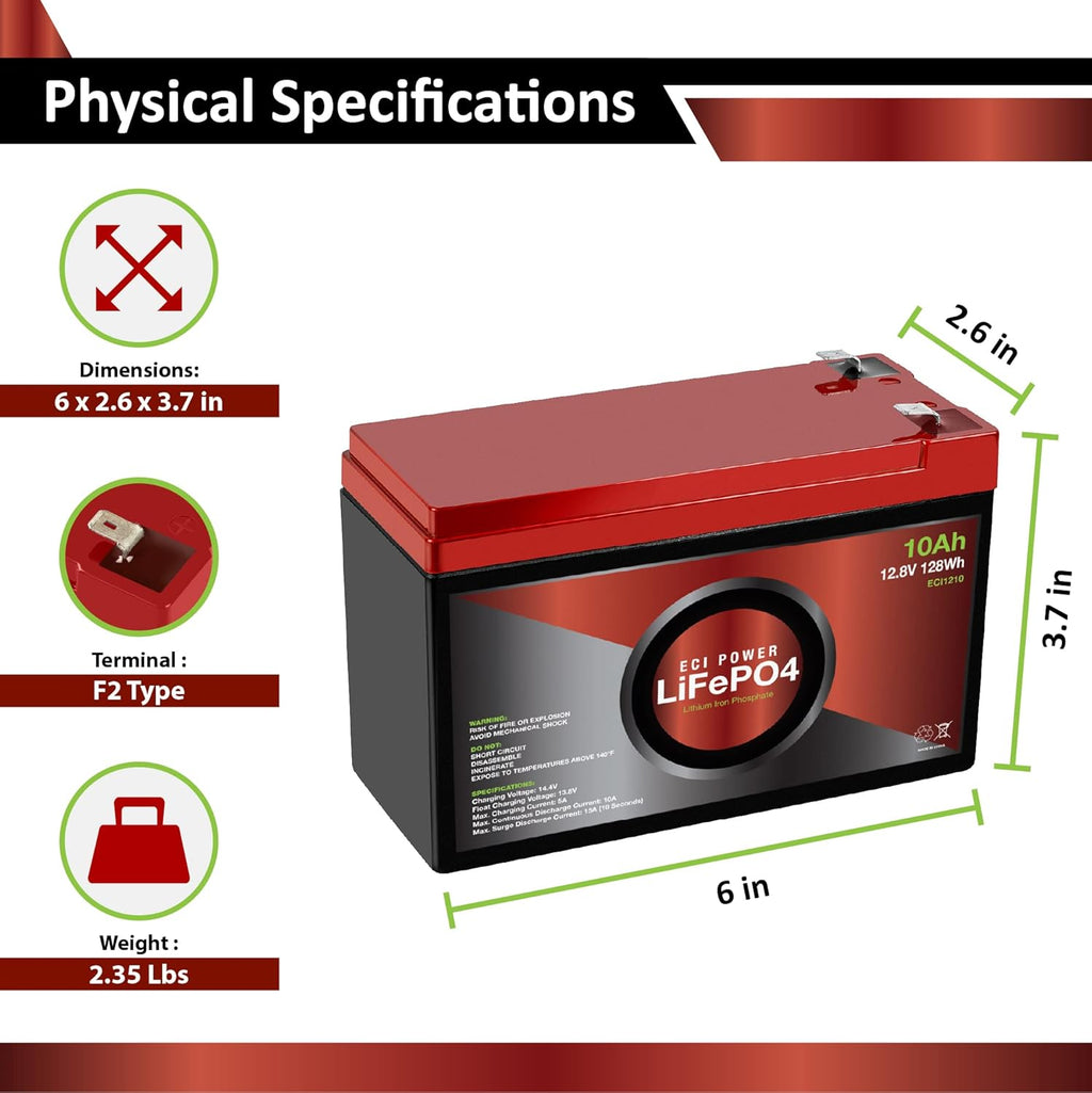 12V 50Ah Lithium LiFePO4 Deep Cycle Rechargeable Battery N43298