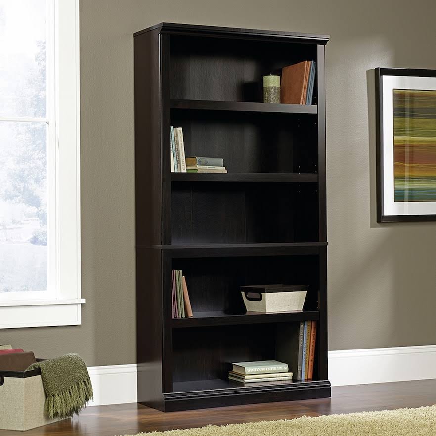 5-Shelf Bookcase, Estate Black X721