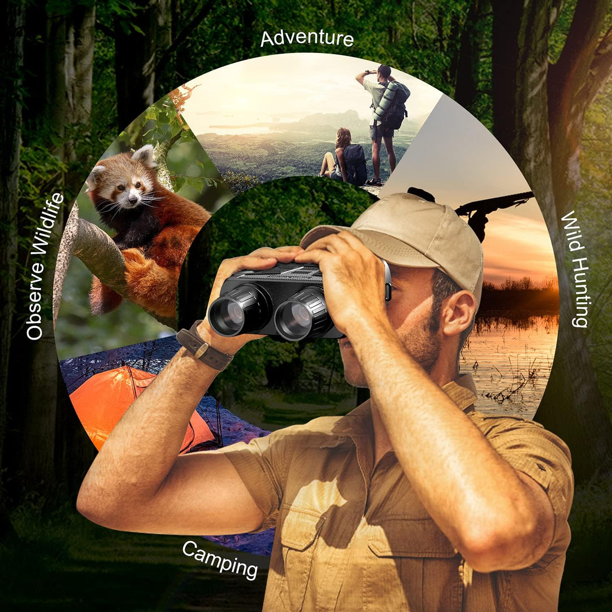 Digital Infrared Night Vision Binoculars with 32G Memory Card L896