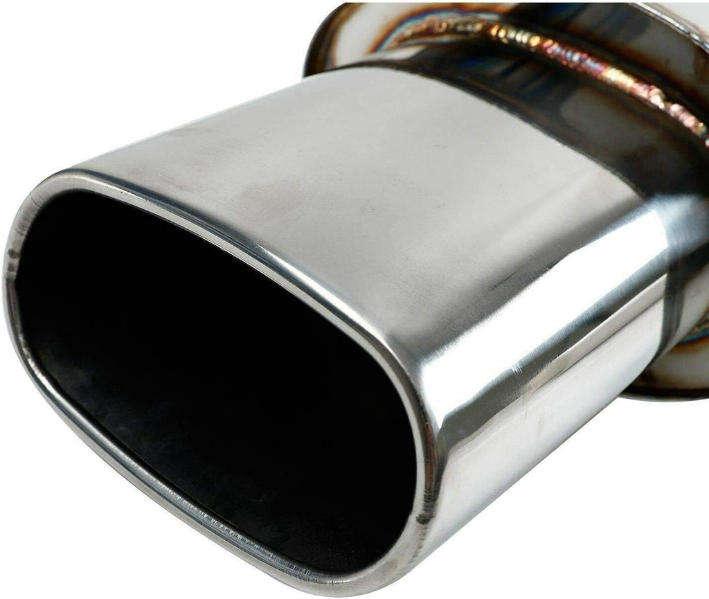 2.5 Inch T304 Stainless Steel Exhaust Muffler Oval Tip Pack of 2 V23632