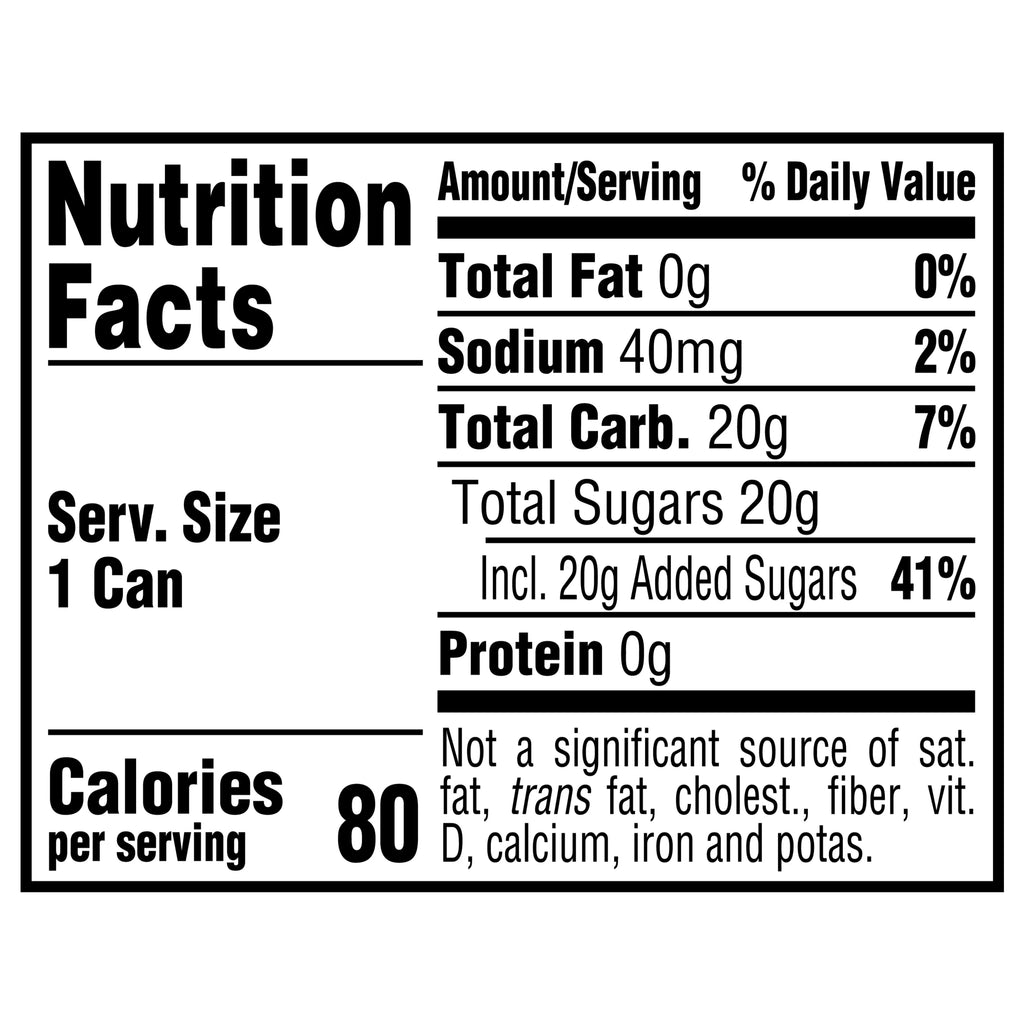 7.5 fl oz 6 Pack Cranberry Lemon Lime Soda Pop Soft Drink H11555