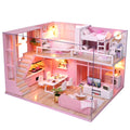Pink Wooden Dollhouse Kit H2505