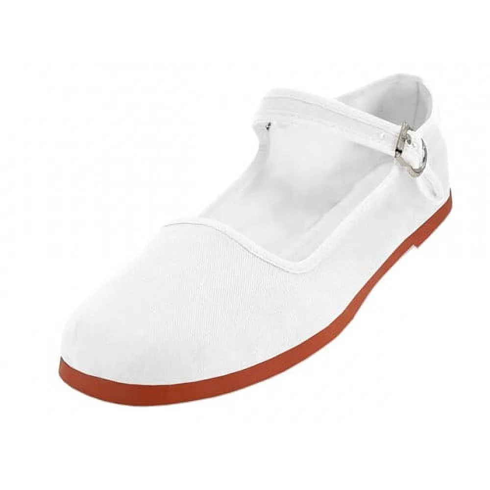 Cotton Mary Jane Ballet Flat Slip On Shoes O7823
