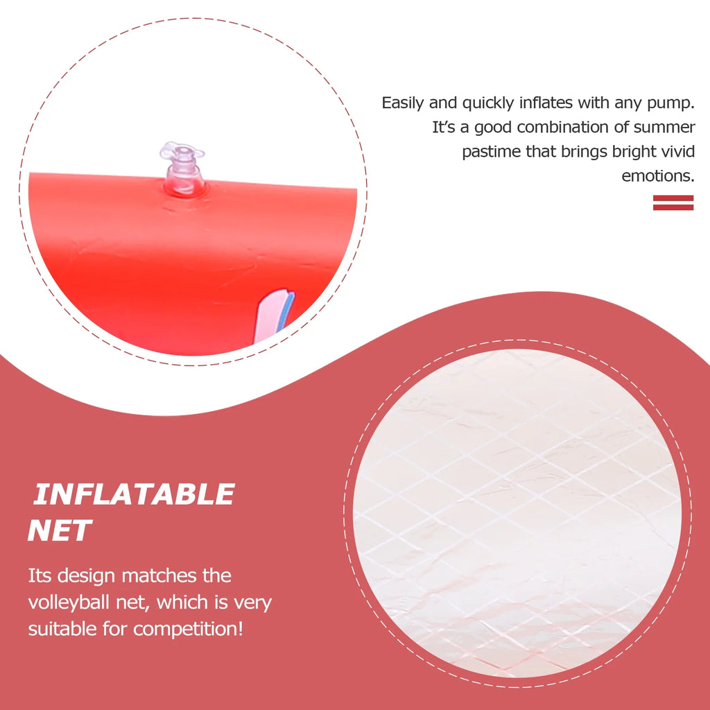 Inflatable Pool Float Set with Volleyball Net and Volleyballs Q6328